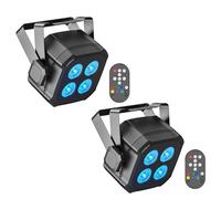 Erreyht 2PCS RGBW LED Stage Lights, 40W LED Par Can Light DMX 4/8CH with Remote Control and Sound Activation, Disco Light Par Spotlight for Stage DJ Bar Party Wedding Haloween Christmas
