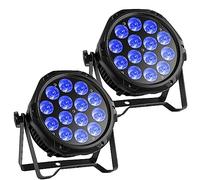 Erreyht 2PCS Waterproof 14 LED Par RGBW, 70W Stage Light IP65 Outdoor LED Spotlight DMX4/8CH with Waterproof Cable Ideal for Rainy Days Pools Disco Party Bar Christmas Halloween