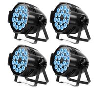 Erreyht 4PCS 200W RGBW 4 in 1 Stage Lights, 18 LED Par Spotlights Disco Light DMX512/Sound Activated Stage Lighting Effect for Concert Show Bar Club Party Wedding Halloween Christmas