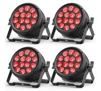 Erreyht 4PCS 210W RGBW LED Par Can Lights, 14x15 W DMX512 Stage Lighting Uplights with Strobe/Jump/Gradient/Pulse Multi-Effects Party Lights for Church DJ Party Disco Club Wedding