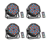 Erreyht 4PCS 36 LED Stage Lights,RGB LED Par Can Light,DMX512 DJ Par 7CH Disco Light Party Light with Remote Control,7 Modes Stage Lighting Effect for DJ Bar Club Band Wedding Halloween