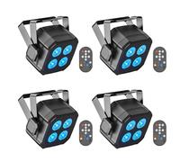 Erreyht 4PCS RGBW LED Stage Lights, 40W LED Par Can Light DMX 4/8CH with Remote Control and Sound Activation, Disco Light Par Spotlight for Stage DJ Bar Party Wedding Haloween Christmas