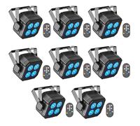 Erreyht 8PCS RGBW LED Stage Lights, 40W LED Par Can Light DMX 4/8CH with Remote Control and Sound Activation, Disco Light Par Spotlight for Stage DJ Bar Party Wedding Haloween Christmas