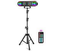 Erreyht DJ Lights with Stand,Party Bar Light, Rotating Ball Disco Lights & Corlorful Par Lights, Stage Lighting System Sound Activated, for Bar Gig Move Band Dance Wedding Halloween