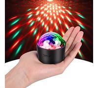 Erreyht Mini Disco Ball, Disco Lights LED Party Lights Music Controlled Light 380mAh USB Type C DJ Strobe Ball with Night Light RGB for Children Parties Birthday,Festival, Gift