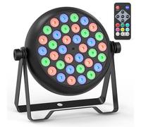Erreyht RGB 36 LED Par Can Lights, 36W LED Stage Light with Remote Control and 4 Control Modes, Disco Lights for Parties Christmas Halloween Show Concerts