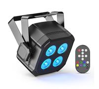 Erreyht RGBW LED Stage Lights, 40W LED Par Can Light DMX 4/8CH with Remote Control and Sound Activation, Disco Light Par Spotlight for Stage DJ Bar Party Wedding Haloween Christmas