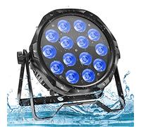 Erreyht Waterproof 14 LED Par RGBW, 70W Stage Light IP65 Outdoor LED Spotlight DMX4/8CH with Waterproof Cable Ideal for Rainy Days Pools Disco Party Bar Christmas Halloween