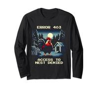 Error 403: Access to Nest Denied | Rooster Pixel Art Long Sleeve T-Shirt