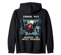 Error 403: Access to Nest Denied | Rooster Pixel Art Zip Hoodie