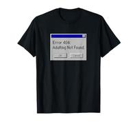 Error 404 Adulting Not Found Retro 90s Pixel Art Aesthetic T-Shirt