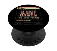 Error 404 Brain Not Found Please Insert Brain PopSockets Adhesive PopGrip