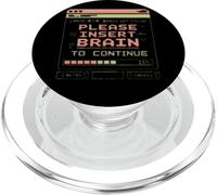 Error 404 Brain Not Found Please Insert Brain PopSockets PopGrip for MagSafe