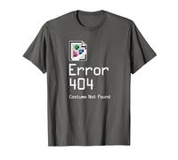 Error 404 Costume Not Found Funny Geek Halloween Costume T-Shirt, Men, Asphalt Grey, 5X-Large