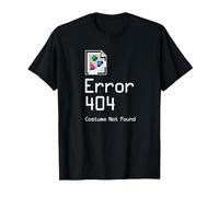 Error 404 Costume Not Found Funny Geek Halloween Costume T-Shirt, Men, Black, X-Large