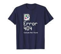 Error 404 Costume Not Found Funny Geek Halloween Costume T-Shirt, Men, Navy Blue, X-Large