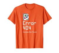 Error 404 Costume Not Found Funny Geek Halloween Costume T-Shirt, Men, Orange, X-Large