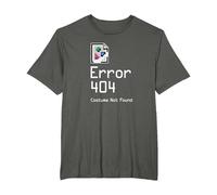 Error 404 Costume Not Found Funny Geek Halloween Costume T-Shirt, Men's Big and Tall, Asphalt Grey, 5X Tall