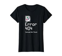 Error 404 Costume Not Found Funny Geek Halloween Costume T-Shirt, Women, Black, X-Small