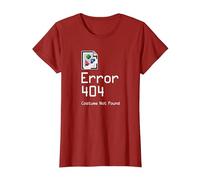 Error 404 Costume Not Found Funny Geek Halloween Costume T-Shirt, Women, Cranberry Red, 3X-Large