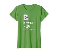 Error 404 Costume Not Found Funny Geek Halloween Costume T-Shirt, Women, Grass Green, Small