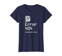 Error 404 Costume Not Found Funny Geek Halloween Costume T-Shirt, Women, Navy Blue, 3X-Large
