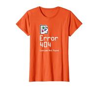 Error 404 Costume Not Found Funny Geek Halloween Costume T-Shirt, Women, Orange, X-Small