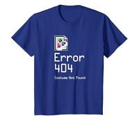 Error 404 Costume Not Found Funny Geek Halloween Costume T-Shirt, Youth, Royal Blue, 3T