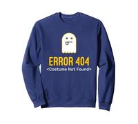 Error 404 Costume Not Found Sweatshirt, Adult Unisex, Navy Blue, Small