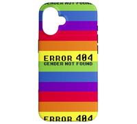 ERROR 404 GENDER NOT FOUND Non Binary Message Meme Case for iPhone 16