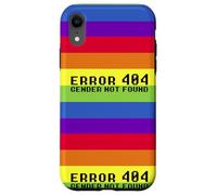 ERROR 404 GENDER NOT FOUND Non Binary Message Meme Case for iPhone XR