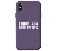 ERROR 404 GENDER NOT FOUND Non Binary Message Meme ON BACK Case for iPhone X/XS