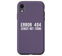ERROR 404 GENDER NOT FOUND Non Binary Message Meme ON BACK Case for iPhone XR