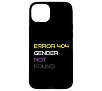 Error 404 Gender Not Found Nonbinary Pride Non-Binary Flag Case for iPhone 15 Plus