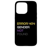 Error 404 Gender Not Found Nonbinary Pride Non-Binary Flag Case for iPhone 15 Pro Max