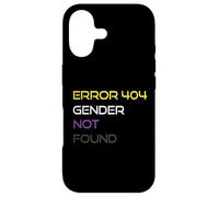 Error 404 Gender Not Found Nonbinary Pride Non-Binary Flag Case for iPhone 17