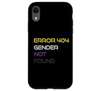 Error 404 Gender Not Found Nonbinary Pride Non-Binary Flag Case for iPhone XR