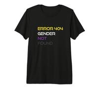 Error 404 Gender Not Found Nonbinary Pride Non-Binary Flag Premium T-Shirt