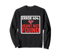 Error 404 Heart Not Found Pixel Art Glitch Aesthetic Sweatshirt