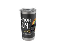 Error 404 Message St. Patrick's Day 2026 Leprechaun Rainbow Stainless Steel Insulated Tumbler