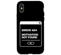 Error 404 Motivation Not Found Funny Lazy Geek Quote Design Case for iPhone X/XS