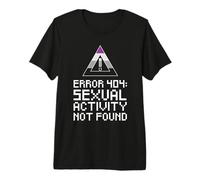 Error 404 Sexual Activity Not Found - Funny Asexual Pride Premium T-Shirt