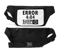 Error 404 Sleep Not Found Unisex Waist Bag Black