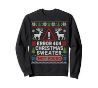 Error 404 Ugly Christmas Sweater Not Found Funny Christmas Sweatshirt