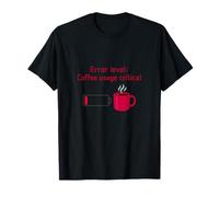 Error Level Coffee Usage Critical Programmer Humor T-Shirt