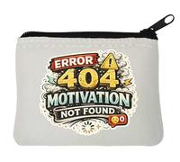 Error Message About Missing Motivation Neoprene Coin Purse Pouch 10x11cm White