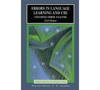Errors in Language Learning and Use: Exploring Error Analysis (Applied Linguistics and Language Study)