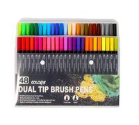 ERRORY 36/48/60/72/100 Colors Felt Tip Pen Brush Marker Pen Watercolor Brush For Kids Adult Coloring Books Note Taking