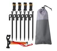 ERRORY Camping Tent Stake Aluminum Alloy Canopy Stakes Spikes Heavy Duty Tents Peg Wind-proof Lengthened Tent Ground Peg for Camping