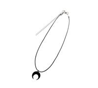 ERRORY Elegant Black Crescents Moon Necklace Symbolizing Inner Strength And Possibilities For Fashionable Women Acrylic Necklace